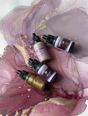 Набор для рисования спиртовыми (алкогольными) чернилами Kamenskaya Ink №1, 4 x 15 мл K-00-00000570