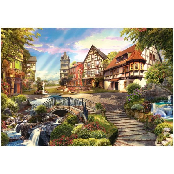 Пазл ТРИ СОВЫ 500 "Домики у моста" RE-ПК500_48360