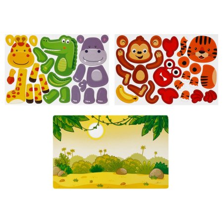 Игра развивающая на магнитах ТРИ СОВЫ "Забавные животные" 48 эл. RE-МИ_48719