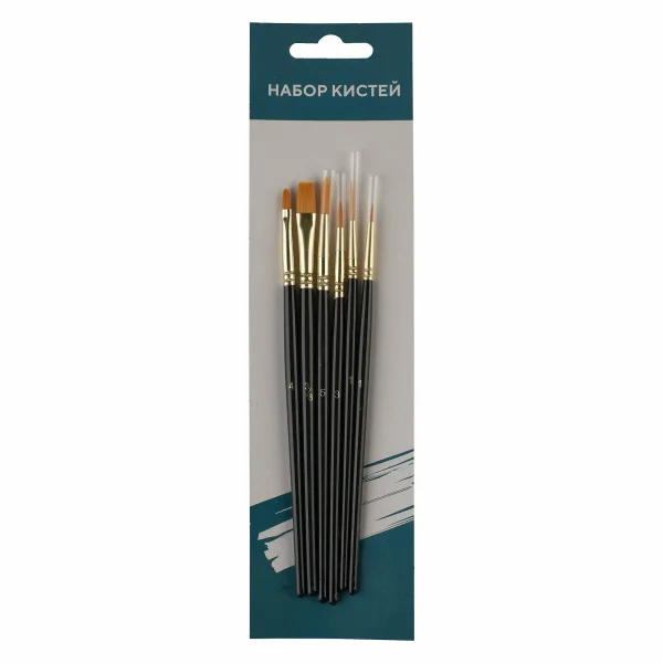 Набор кистей НЕВСКАЯ ПАЛИТРА синтетика 6 шт NP-B0281