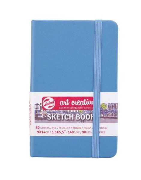 Блокнот для зарисовок ART CREATION 140 г/м2 9 x 14 см 80 л, твердая обложка, синяя MP9314211M
