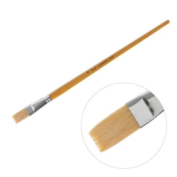 Кисть щетина СОНЕТ плоская 1 шт длинная ручка №10 NP-139658