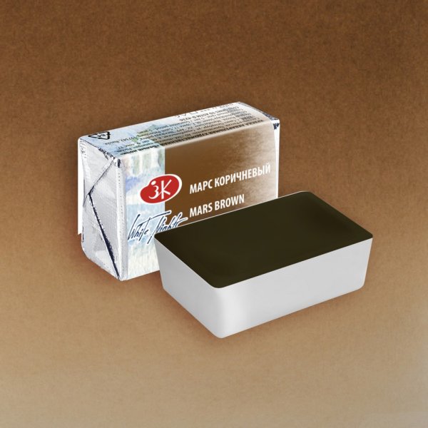 Акварель БЕЛЫЕ НОЧИ кювета 2.5 мл, 412 Марс коричневый NP-1911412