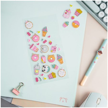 Наклейки объемные MESHU "Cute sweets" 10 x 19 см RE-MS_36933