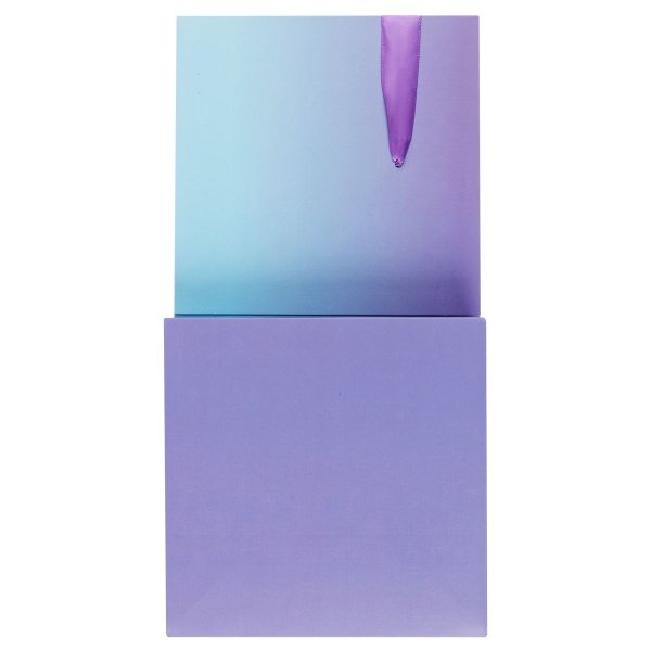 Коробка складная подарочная MESHU "Duotone. Blue-Lilac gradient" 15 x 15 x 15 см, с лентой RE-MS_54174