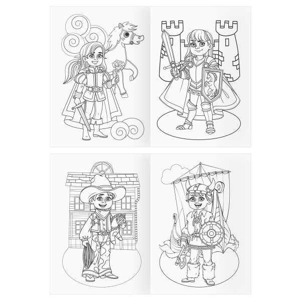 Раскраска А4 ТРИ СОВЫ "Мальчишки-герои" 8 стр. RE-РА4_56224