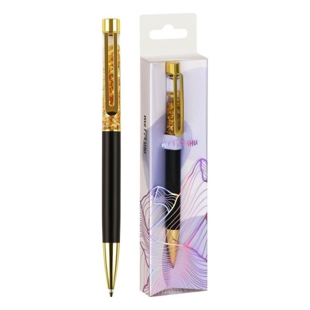 Ручка шариковая автоматическая MESHU "Gold sand" синяя, 1.0 мм RE-MS_65908