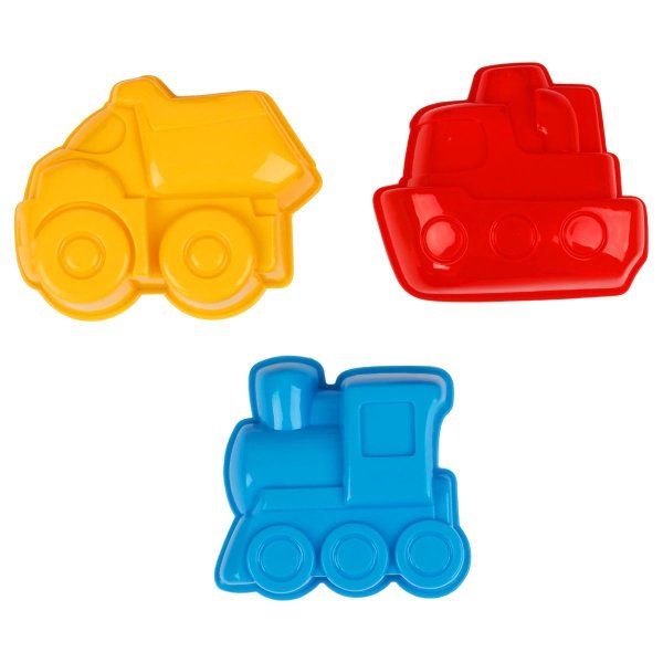 Набор для песка ТРИ СОВЫ "Транспорт" 8 предметов (ведро, мельница, сито, грабли, совок, 3 формочки) RE-ПИО_011