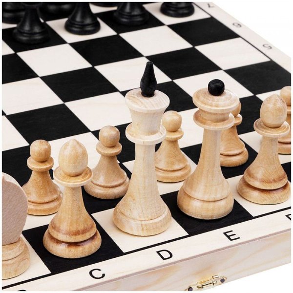 Настольная игра: Шахматы ТРИ СОВЫ турнирные, деревянные с деревянной доской 40 x 40 см RE-НИ_46631