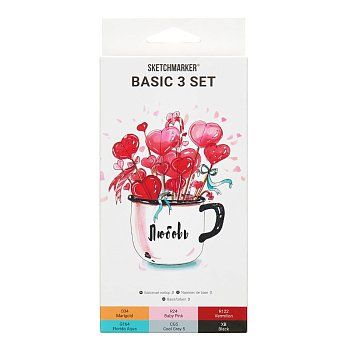 Набор маркеров SKETCHMARKER Basic 3 6 шт + коробка MPSM-6BAS3
