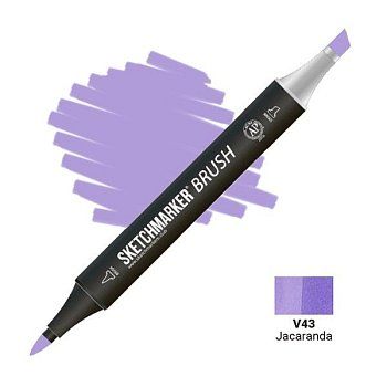 Маркер SKETCHMARKER Brush двухсторонний на спирт.основе V43 Джакаранда MPSMB-V43