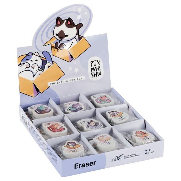 Ластик MESHU "Meow-bag" фигурный 40 x 30 x 13 мм, термопластичная резина RE-MS_45598