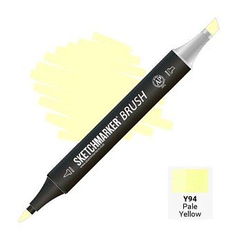 Маркер SKETCHMARKER Brush двухсторонний на спирт.основе Y94 Бледно Желтый MPSMB-Y94