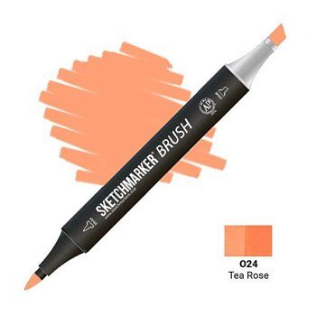 Маркер SKETCHMARKER Brush двухсторонний на спирт.основе O24 Чайная Роза MPSMB-O24