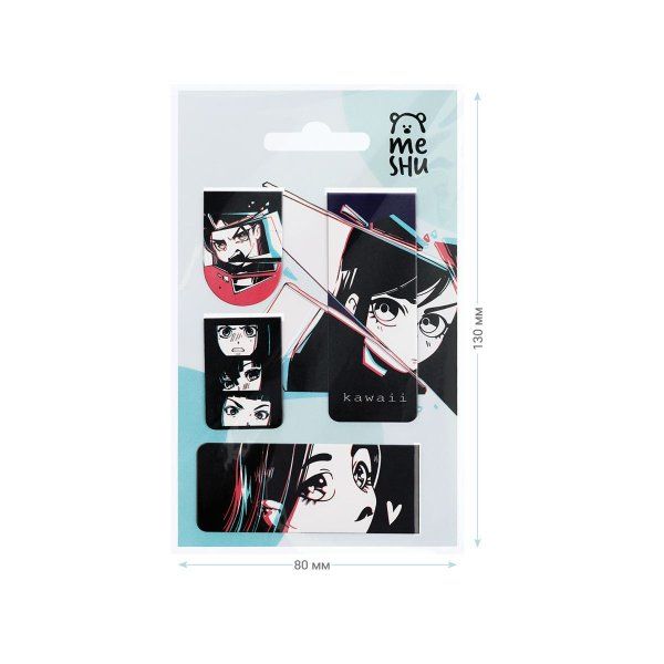 Закладки магнитные для книг 4 шт MESHU "Kawaii" RE-MS_46737