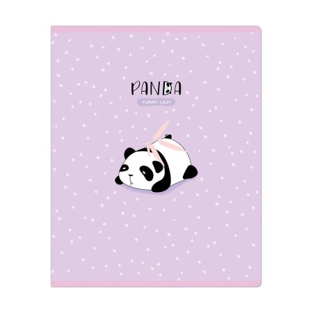 Тетрадь 48л. A5 клетка MESHU "Funny panda" матовая ламинация, фактурное тиснение RE-MS_49786