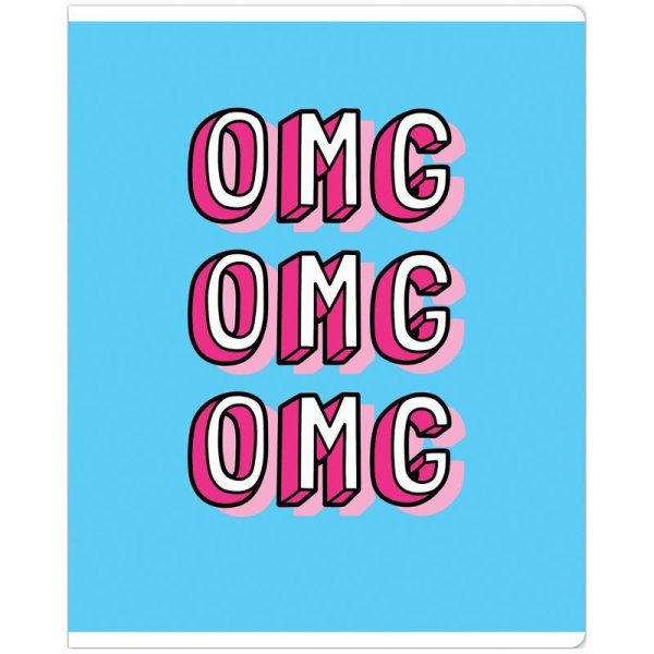 Тетрадь 48л. A5 клетка MESHU "Crazy phrazes" ТВИН-лак RE-MS_43106