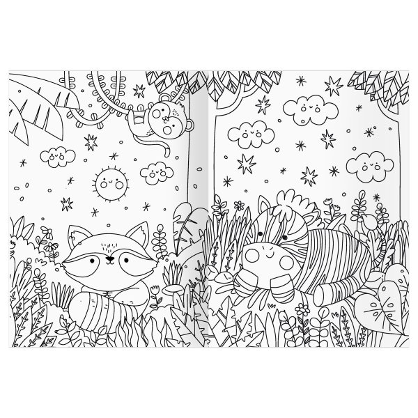 Раскраска А4 ТРИ СОВЫ "Кавайные животные" 8 стр. RE-РА4_56218