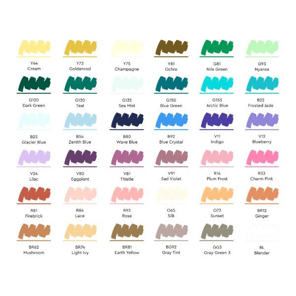 Набор маркеров SKETCHMARKER Basic 2 36 шт базовые оттенки + сумка органайзер MP36bas2