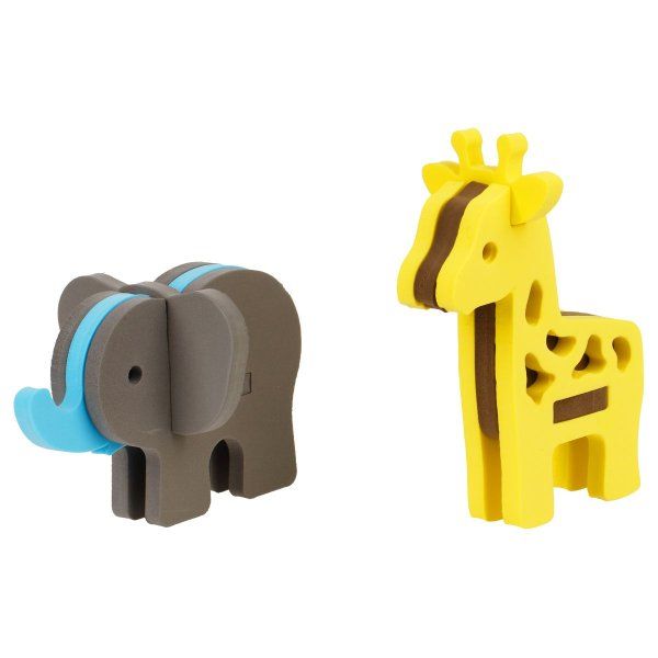 Набор мягких конструкторов ТРИ СОВЫ "Зоопарк" EVA, 10 элементов, 2 игрушки RE-КНС001