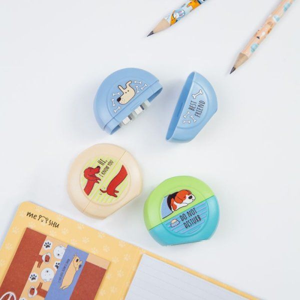 Точилка пластиковая MESHU "Best friend" 2 отверстия, ассорти RE-MS_42384