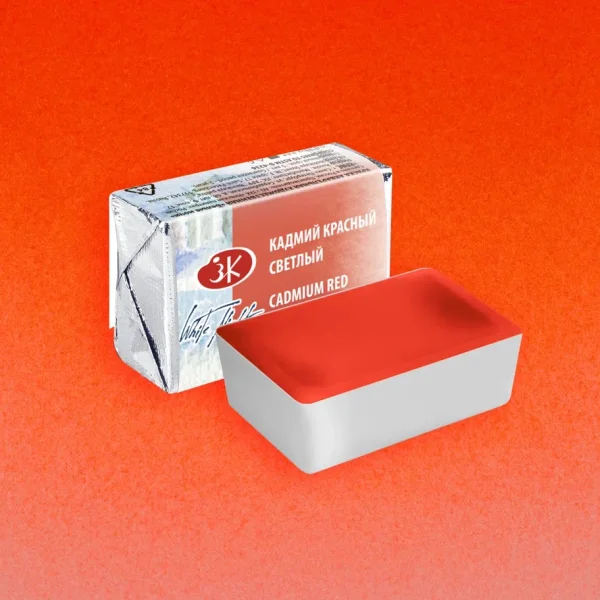 Акварель БЕЛЫЕ НОЧИ кювета 2.5 мл, 302 Кадмий красный светлый NP-1911302