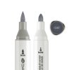 Маркер акриловый двусторонний СОНЕТ перо кисть/пуля 1 шт CGII07 серый тёмный NP-273-CGII07