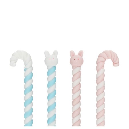 Ручка шариковая MESHU "Lollipop" синяя, 0.7 мм, корпус ассорти, с топпером RE-MS_02712