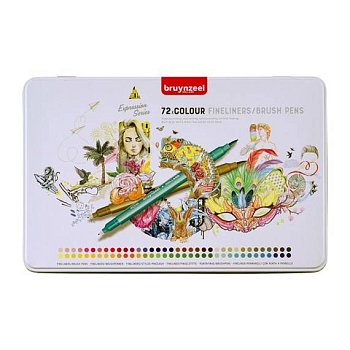 Набор двусторонних линеров BRUYNZEEL Brushpen 72 цветов MP60325072