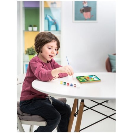 Набор для творчества 3D панно из дерева ТРИ СОВЫ "Поезд" краски, кисть RE-3D_41940