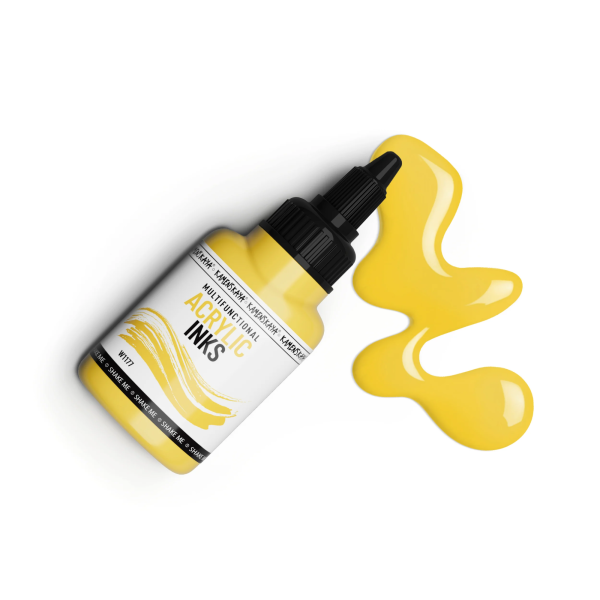 Чернила акриловые Kamenskaya Ink 40 мл W1177 Ярко-желтый K-00-00000840