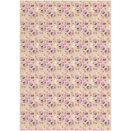 Упаковочная бумага крафт MESHU "Настоящая дружба" 1л. 70 x 100 см 70 г/м2 RE-MS_53446