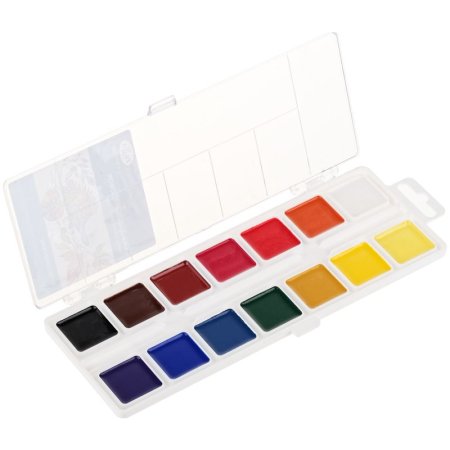 Акварель ГАММА "Классическая" медовая 14 цв, без кисти, пластик. упаковка RE-1009195