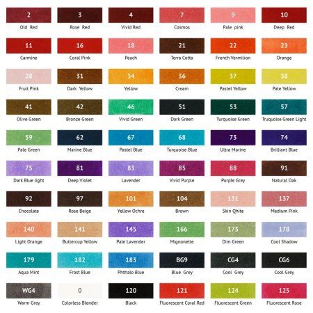 Набор двусторонних маркеров для скетчинга MESHU 60 цв основные цвета, чехол на молнии RE-MS_53431