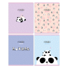 Тетрадь 48л. A5 клетка MESHU "Funny panda" матовая ламинация, фактурное тиснение RE-MS_49786
