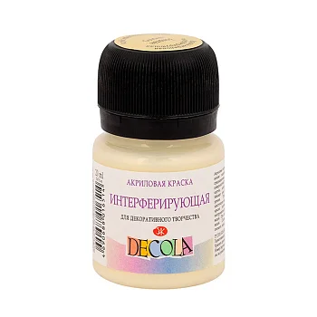 Краска акриловая DECOLA интерферирующая, банка 20 мл, 965 Золотая NP-8826965