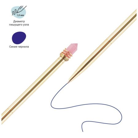 Ручка шариковая автоматическая MESHU "Shine crystal" синяя, 1.0 мм RE-MS_94024