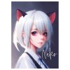 Тетрадь 40л. A5 клетка MESHU "Neko" матовая ламинация, тиснение фольгой, ЕВРО RE-MS_49798