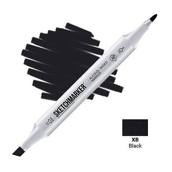 Маркер SKETCHMARKER двухсторонний на спирт.основе XB Черный MPSM-XB