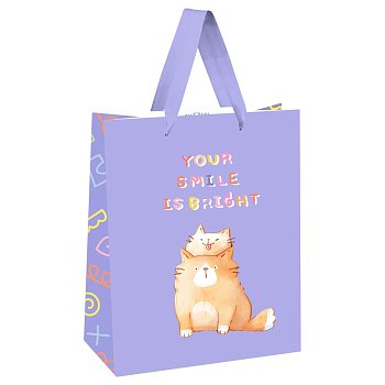 Пакет подарочный 26 x 32 x 12 см MESHU "You are special" выборочный лак, белый крафт RE-MS_51793