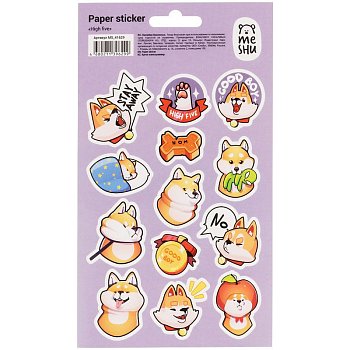 Наклейки бумажные MESHU "High five" 12 x 21 см RE-MS_41629