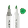 Маркер акриловый двусторонний СОНЕТ перо кисть/пуля 1 шт G319 зелёный NP-273-G319