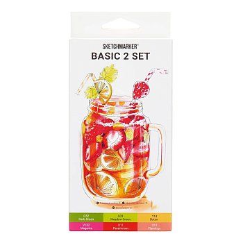 Набор маркеров SKETCHMARKER Basic 2 6 шт + коробка MPSM-6BAS2