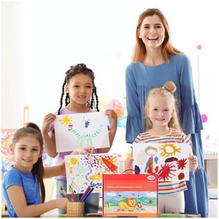 Набор для рисования и лепки ГАММА "Мультики" 12 предметов, в подарочной коробке RE-250620201