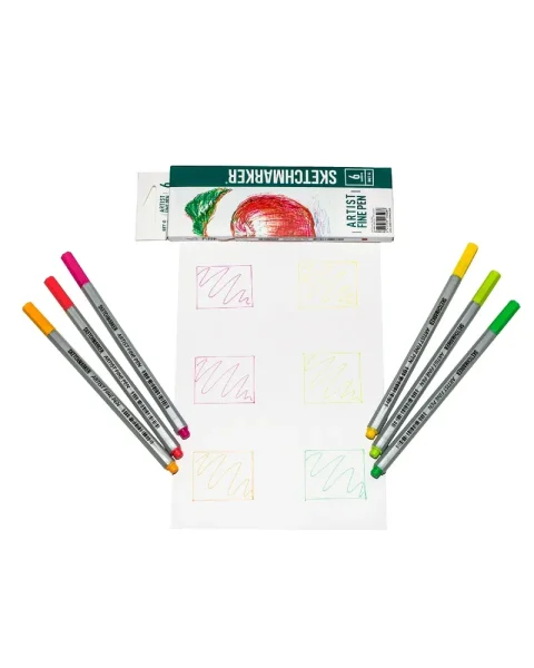 Набор капиллярных ручек SKETCHMARKER Artist fine pen Basic 3 6 цв MPAFP-6BAS3
