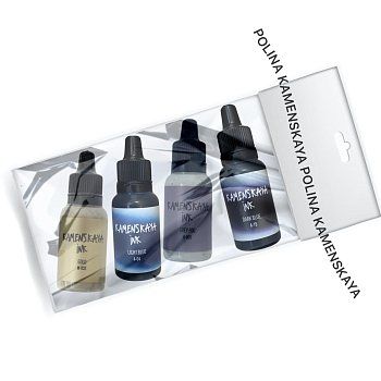 Сет спиртовых (алкогольных) чернил Kamenskaya Ink №13, 4 x 15 мл K-00-00000567