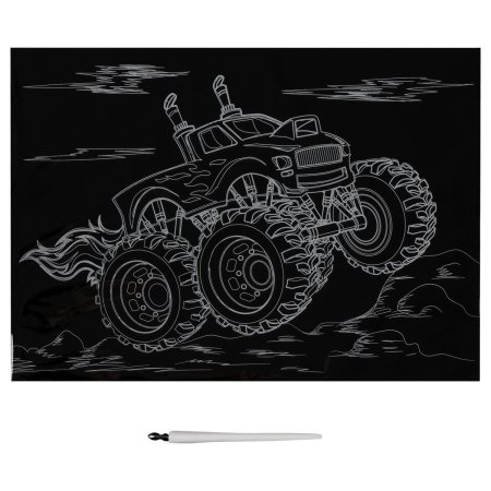 Гравюра с мультицветной основой ТРИ СОВЫ А4 "Внедорожник" RE-GA4_49943