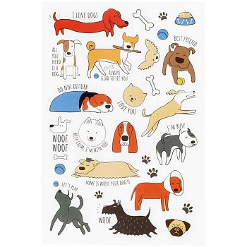 Наклейки ПВХ MESHU "Best friend" 10 x 21 см, 26 накл, инд. уп., европодвес RE-MS_42748