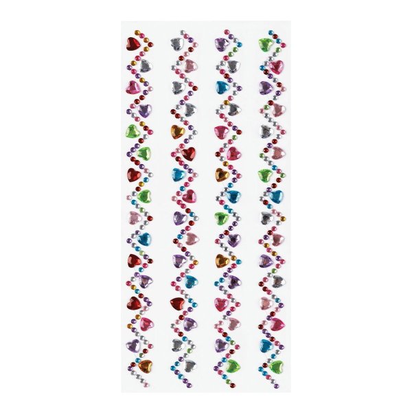 Наклейки акриловые MESHU "Zigzag", 25*10см, стразы, 396 наклеек, инд. уп., европодвес RE-MS_46771