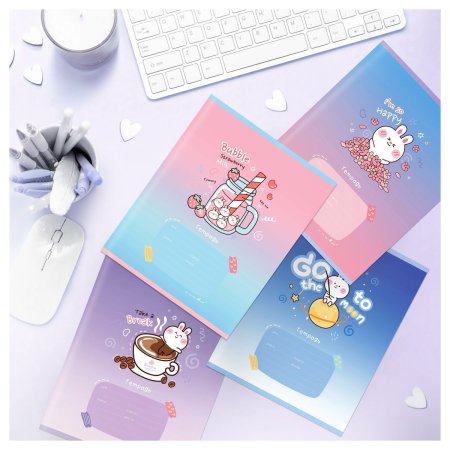 Тетрадь 12л. A5 клетка MESHU "The cat's journey" RE-MS_50152/1